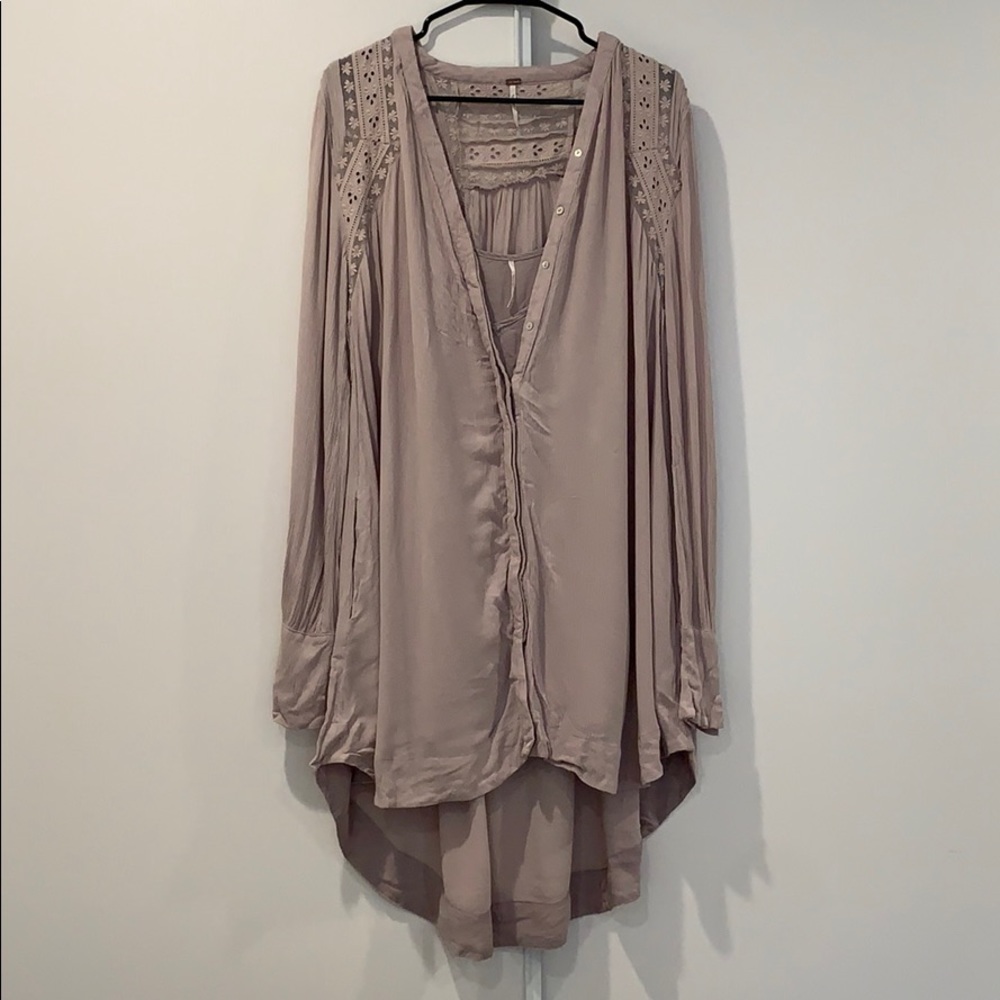 Free People long sleeve dress including slip